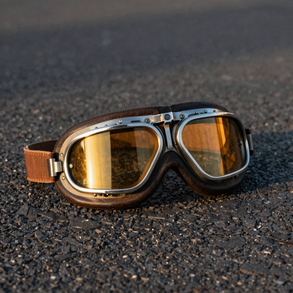Óculos Motociclista Retrô Amber Shield